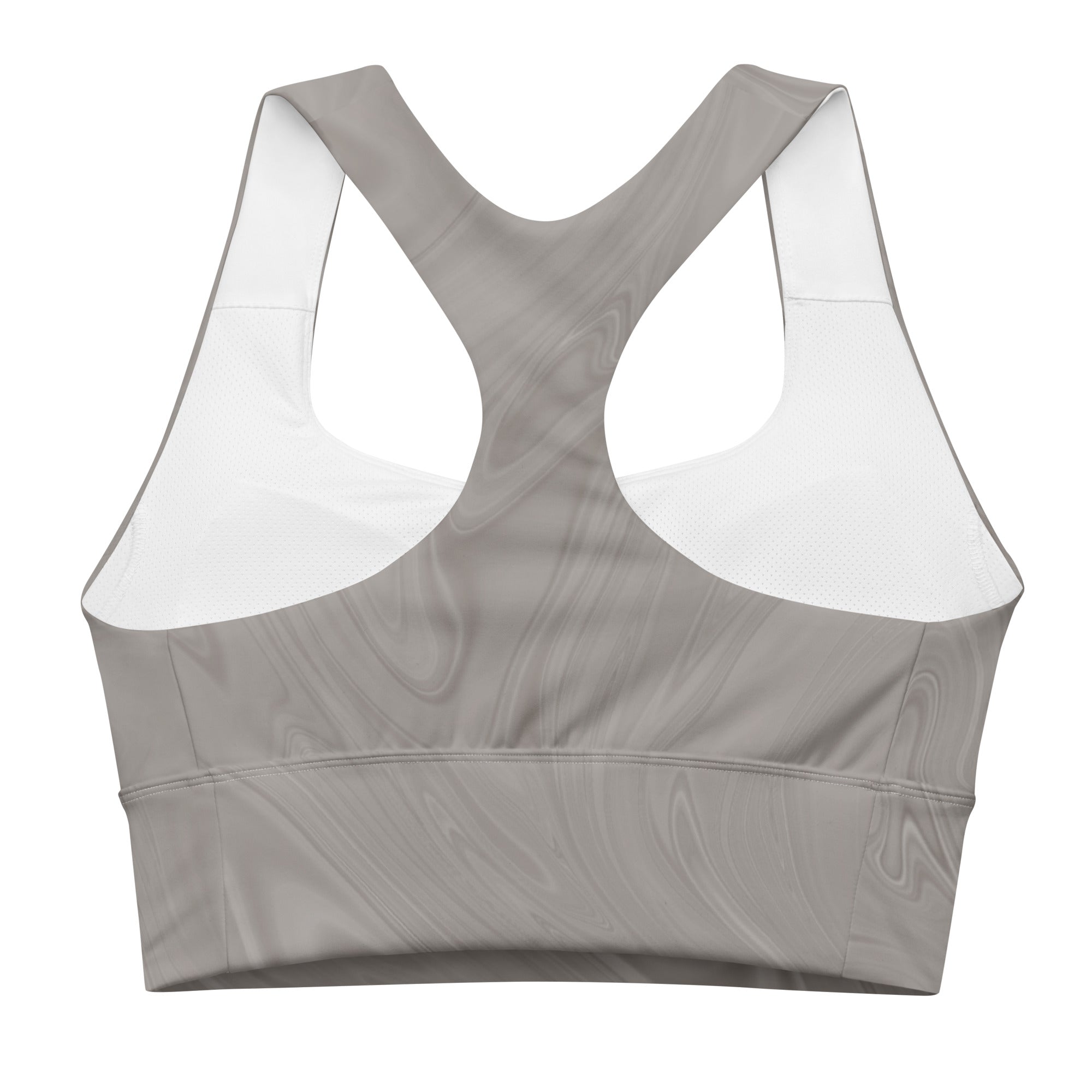 Grey Marble Sports Bra