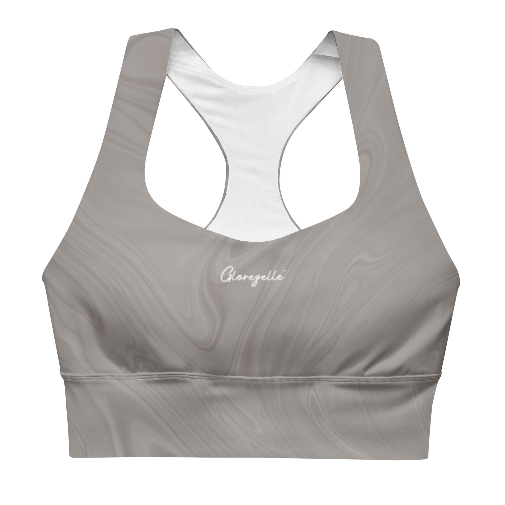 Grey Marble Sports Bra