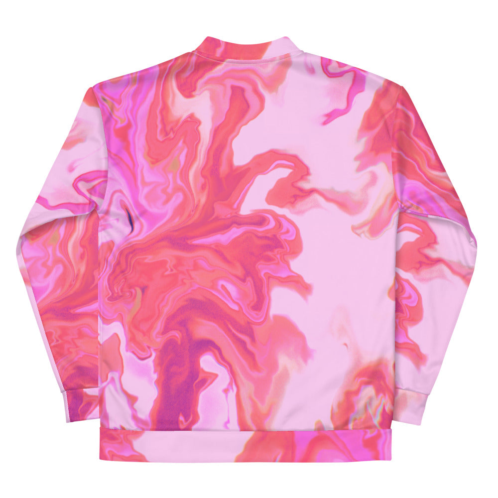 Pink Marble Bomber Jacket