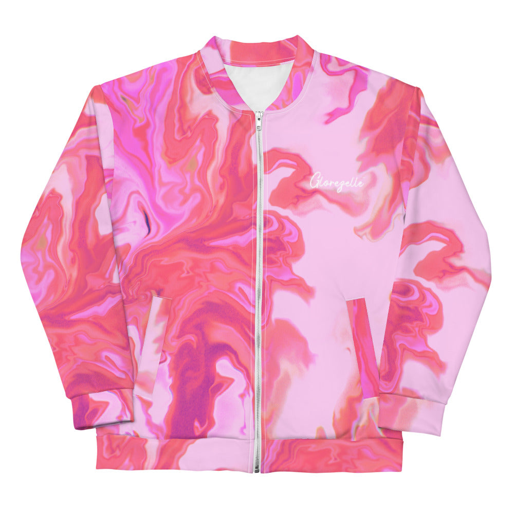 Pink Marble Bomber Jacket