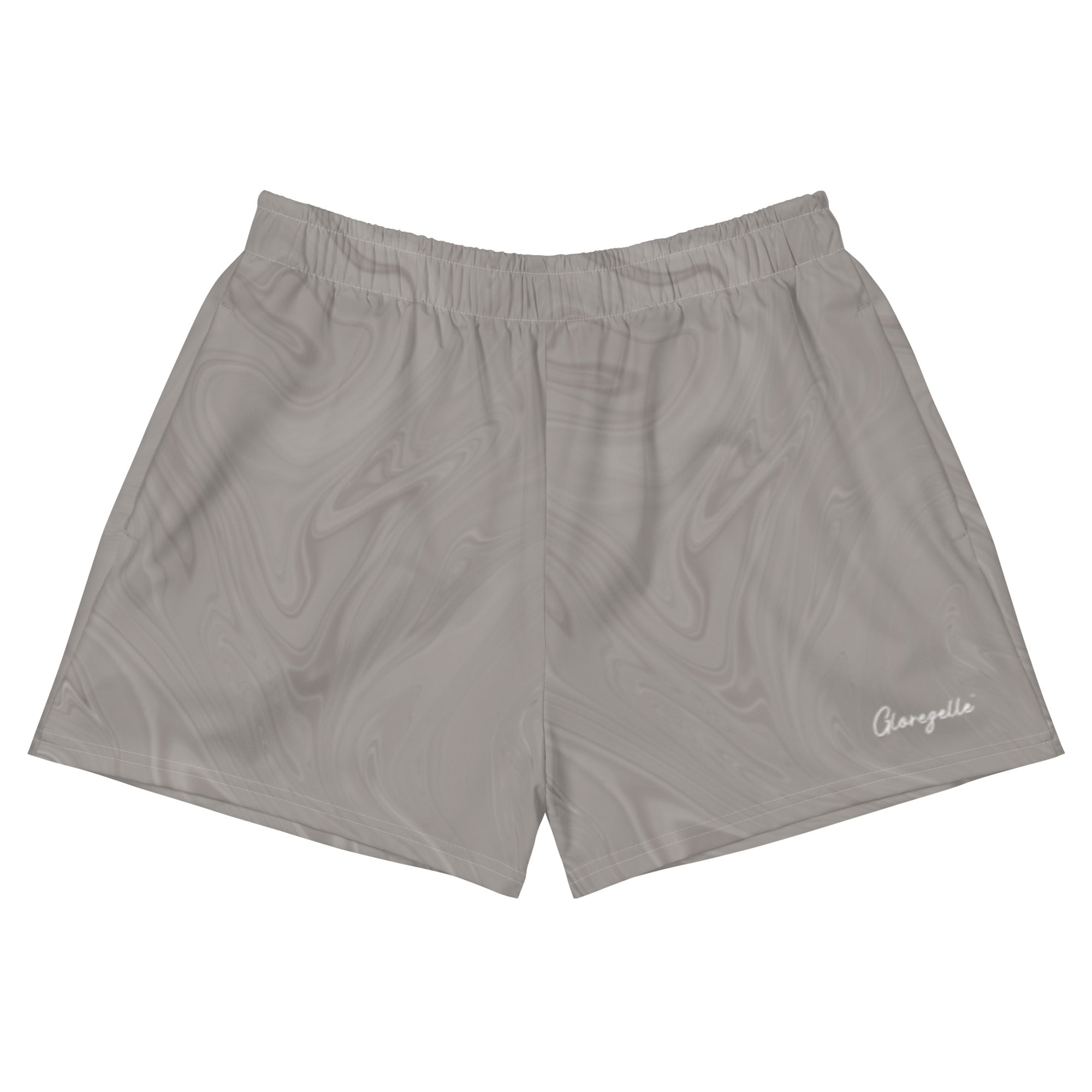 Grey Marble Athletic Short Shorts