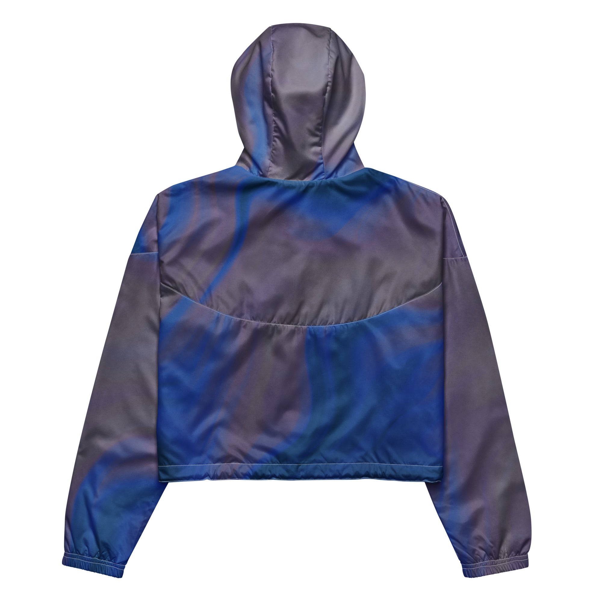 Blazing Blue Cropped Windbreaker