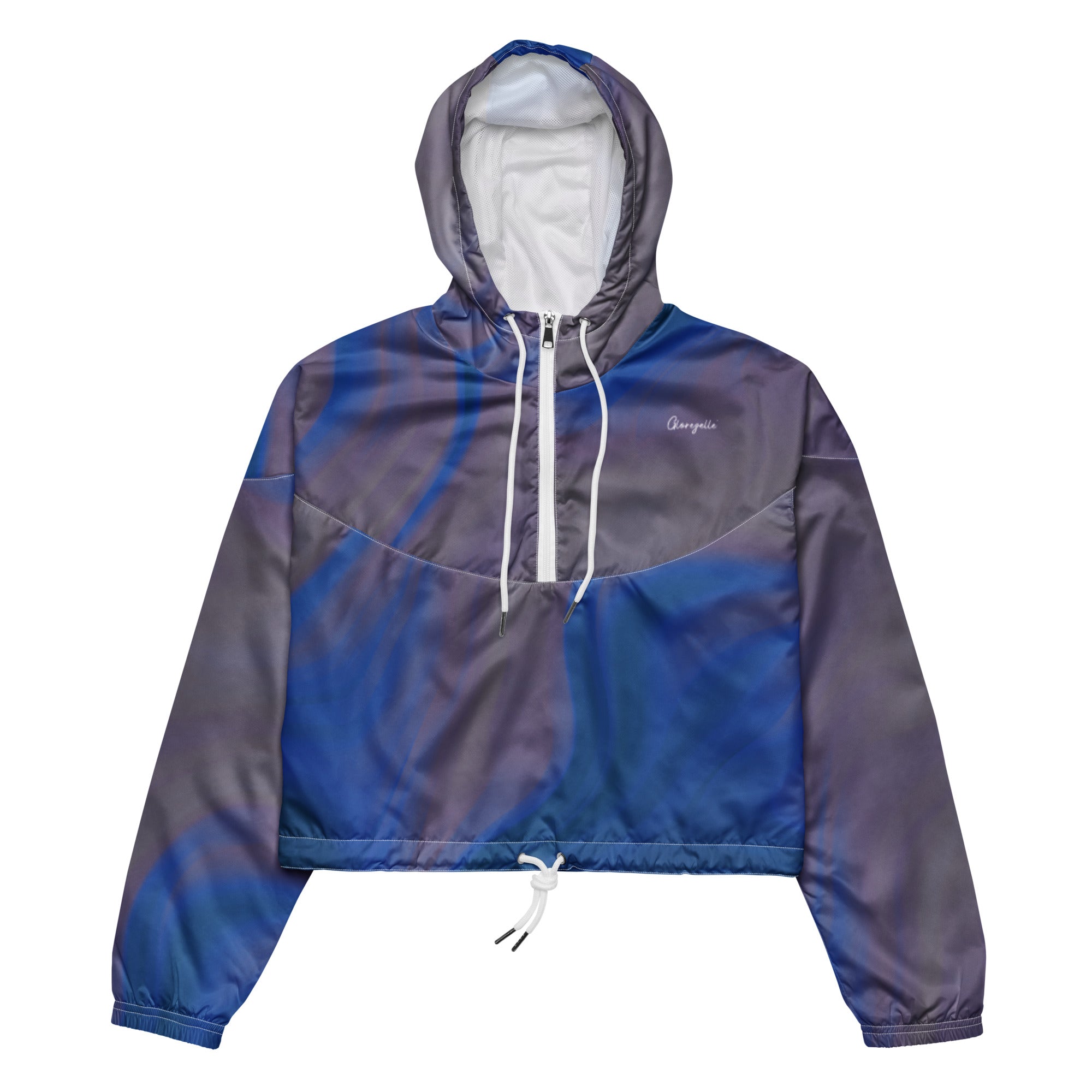 Blazing Blue Cropped Windbreaker